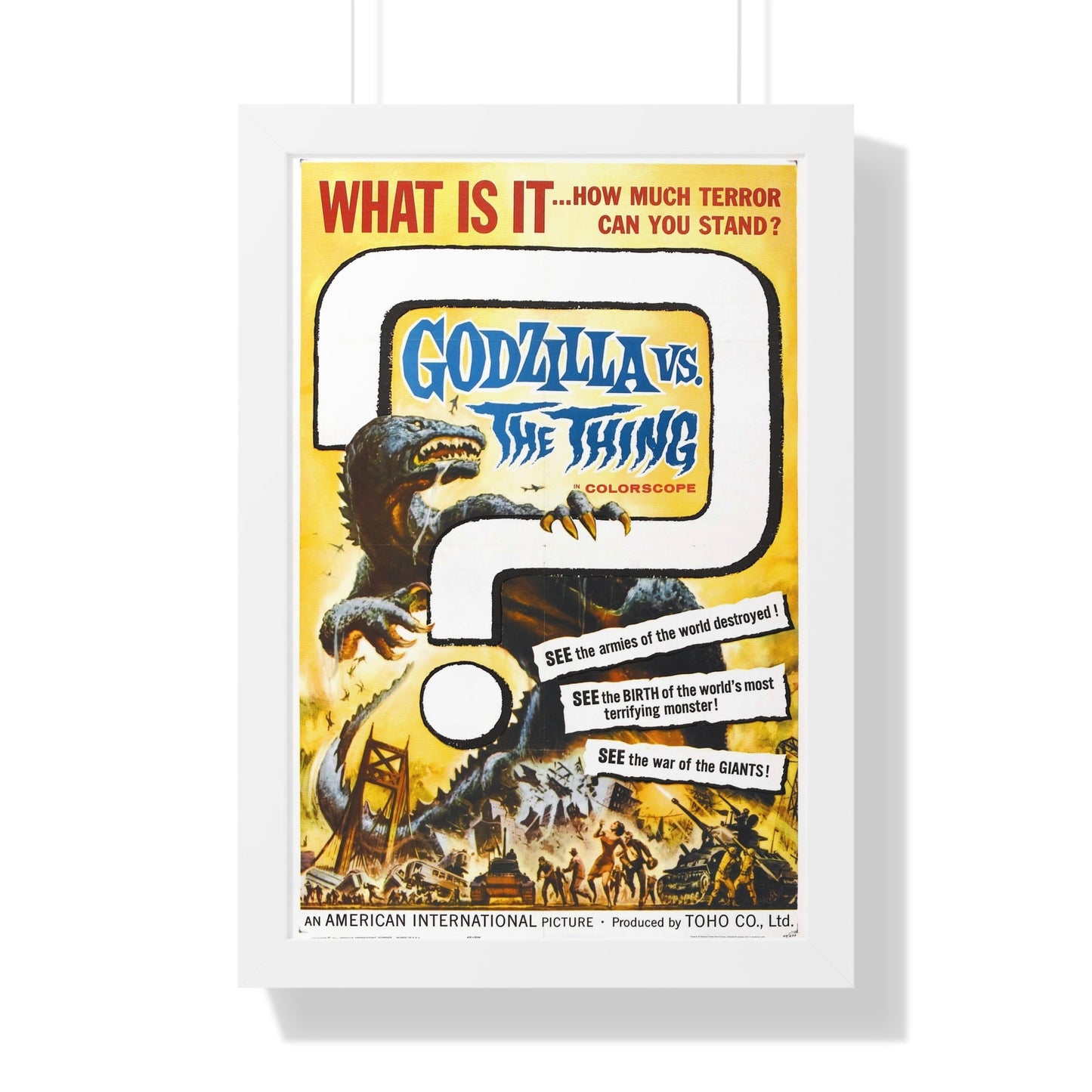 GODZILLA VS THE THING 1964 - Framed Movie Poster-16″ x 24″-The Sticker Space