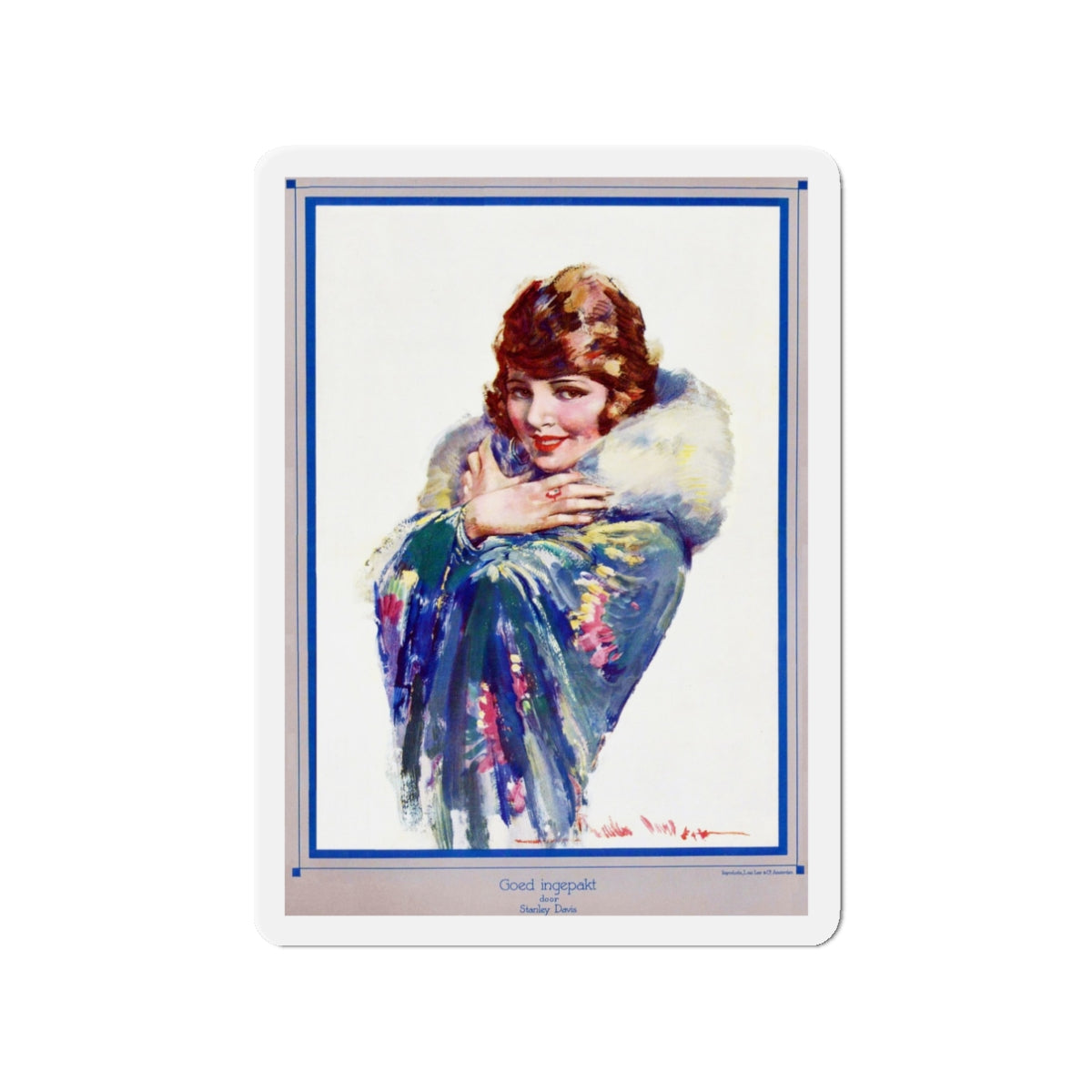 Goed ingepakt, 1929 (Magazine Illustration) Refrigerator Magnet-3" x 3"-The Sticker Space