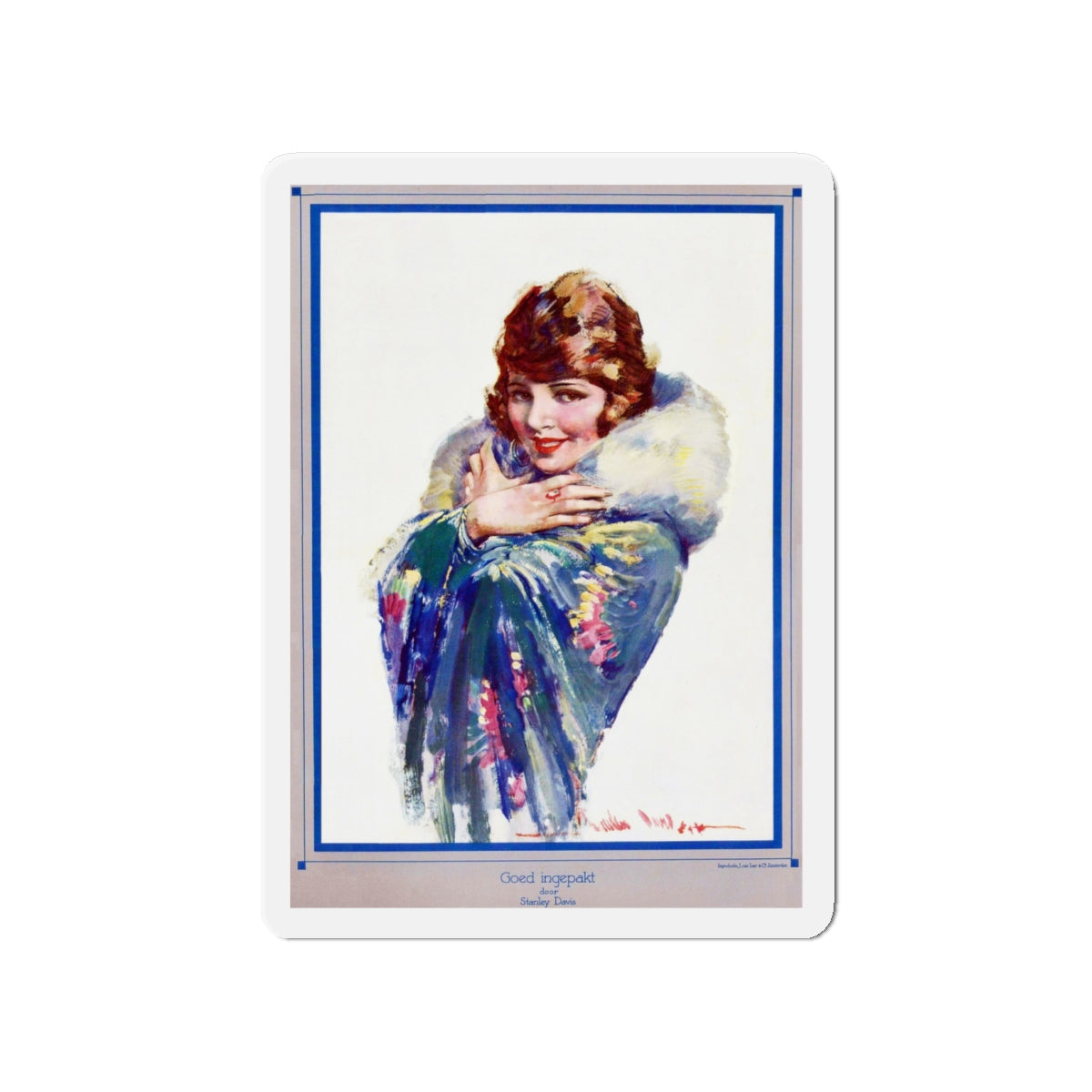 Goed ingepakt, 1929 (Magazine Illustration) Refrigerator Magnet-4" x 4"-The Sticker Space