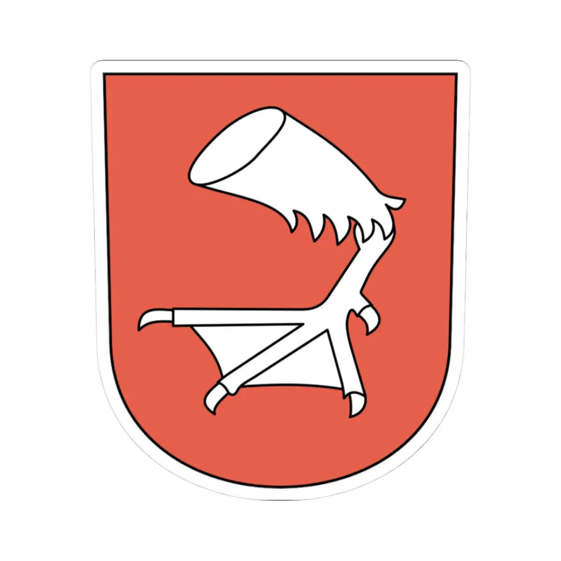 Goessikon coat of arms (Switzerland) (Coat of Arms) STICKER Vinyl Kiss-Cut Decal 3 Inch White - The Sticker Space