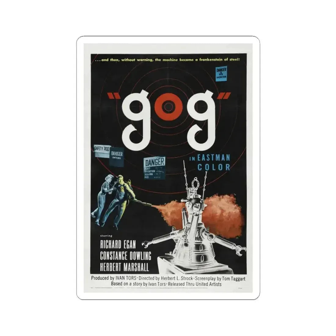 GOG 1954 Movie Poster - STICKER Vinyl Kiss-Cut Decal 3 Inch White - The Sticker Space