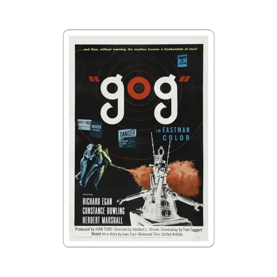 GOG 1954 Movie Poster - STICKER Vinyl Kiss-Cut Decal 4 Inch White - The Sticker Space