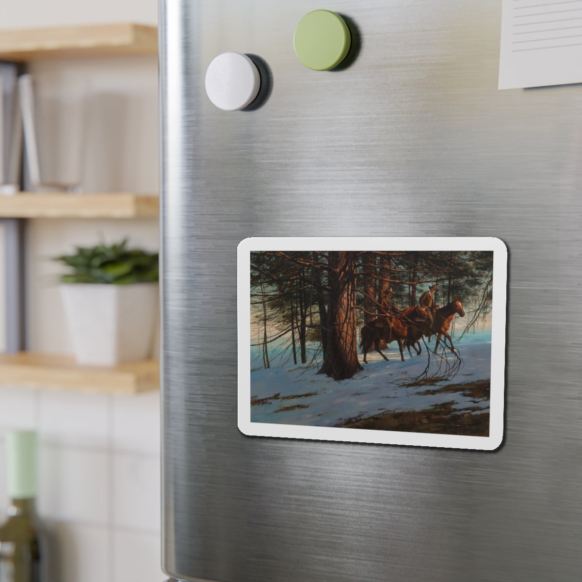 Goin' Home (Magazine Illustration) Refrigerator Magnet-The Sticker Space