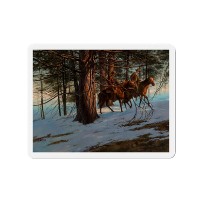 Goin' Home (Magazine Illustration) Refrigerator Magnet-3" x 3"-The Sticker Space