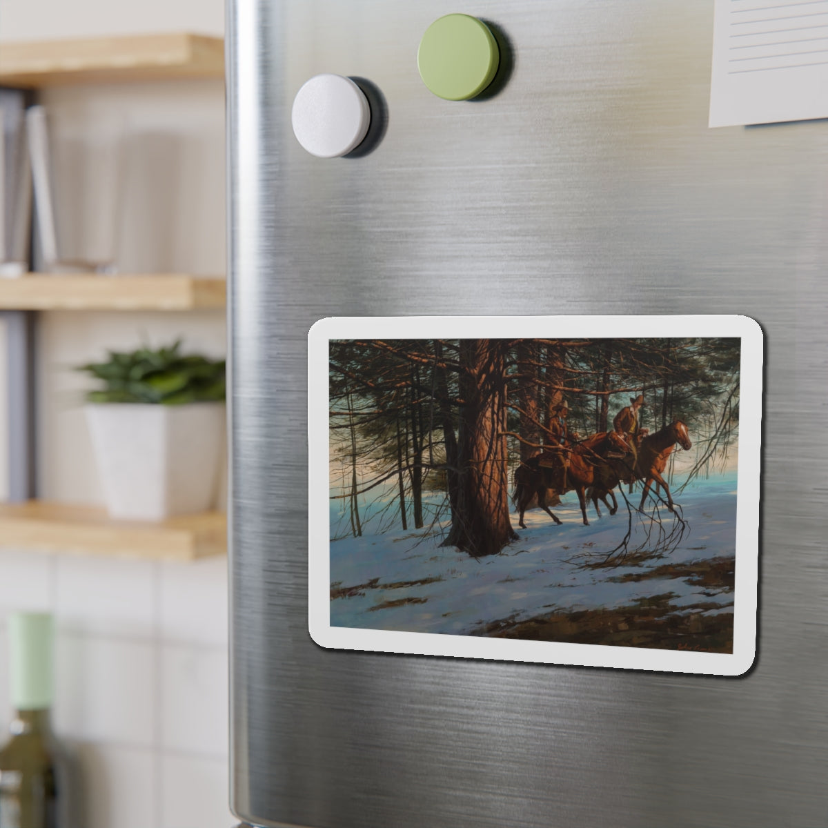 Goin' Home (Magazine Illustration) Refrigerator Magnet-The Sticker Space