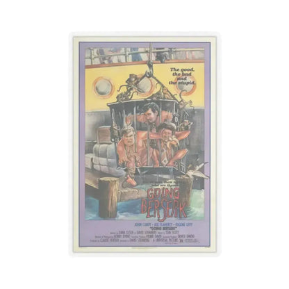 Going Berserk 1983 Movie Poster - STICKER Vinyl Kiss-Cut Decal 2 Inch Transparent - The Sticker Space