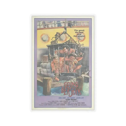 Going Berserk 1983 Movie Poster - STICKER Vinyl Kiss-Cut Decal 3 Inch Transparent - The Sticker Space