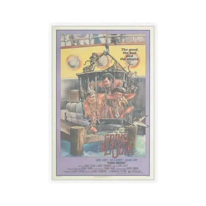 Going Berserk 1983 Movie Poster - STICKER Vinyl Kiss-Cut Decal 4 Inch Transparent - The Sticker Space