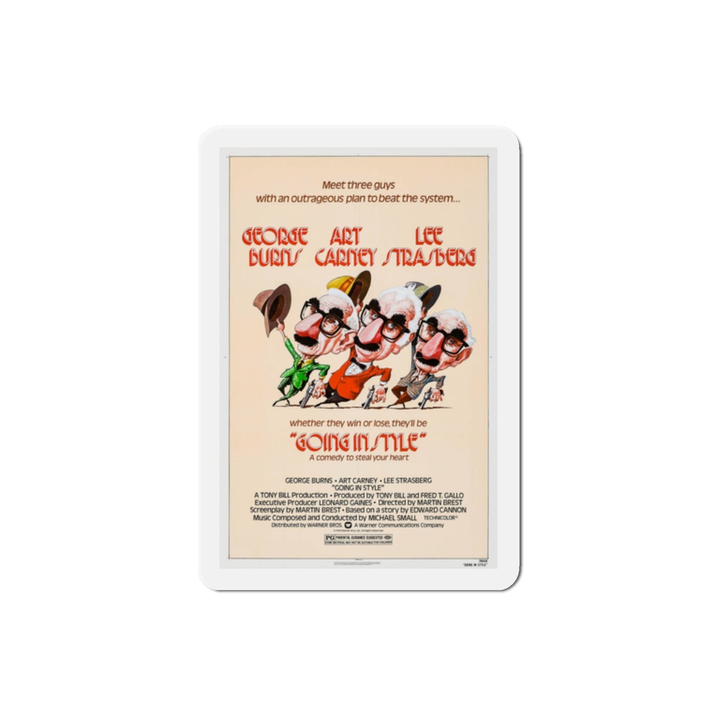 Going in Style 1979 Movie Poster Die-Cut Magnet-2 Inch-The Sticker Space