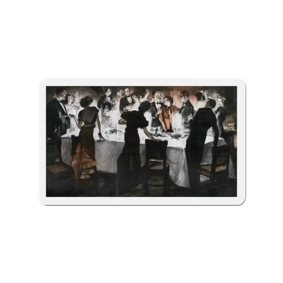 Going Their Own Ways (1), Redbook, July 1935 (Magazine Illustration) Refrigerator Magnet 3 Inch Die-Cut - The Sticker Space