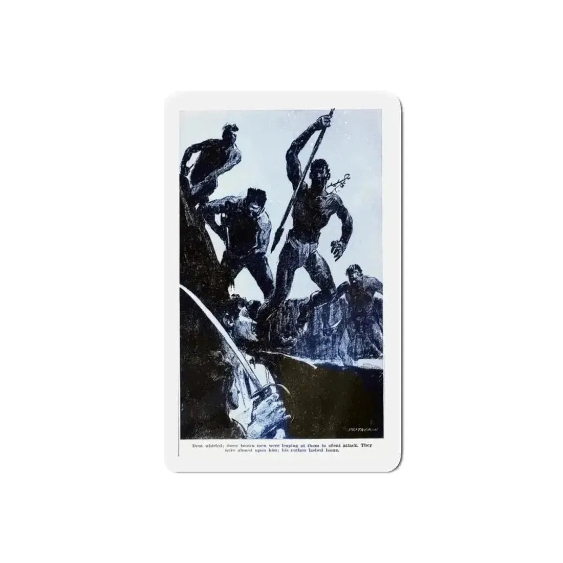 Gold Ahoy, Blue Book Magazine, January 1941 (Magazine Illustration) Refrigerator Magnet 5 Inch Die-Cut - The Sticker Space