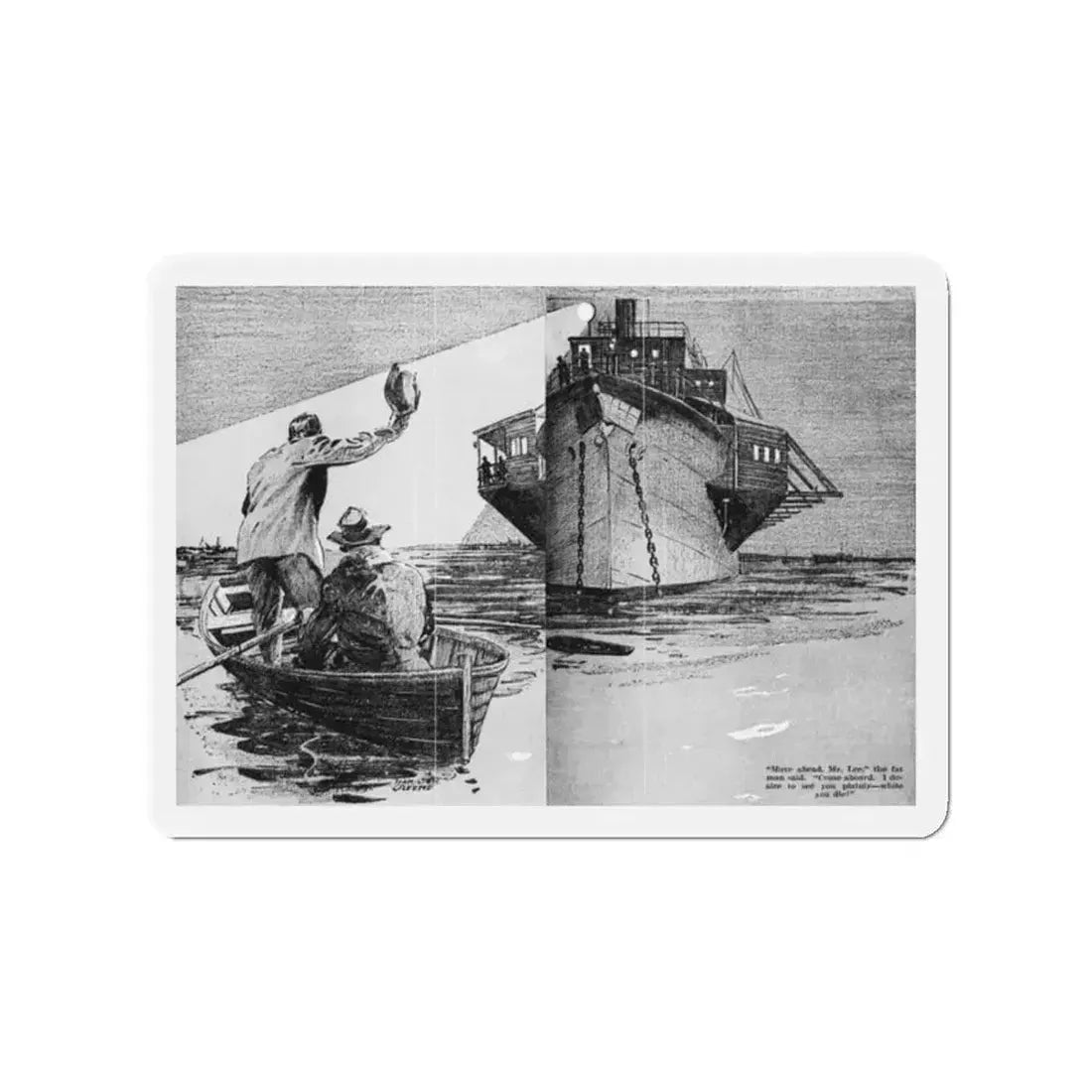 Gold Blood, Blue Book Magazine, June 1940 (Magazine Illustration) Refrigerator Magnet 2 Inch Die-Cut - The Sticker Space