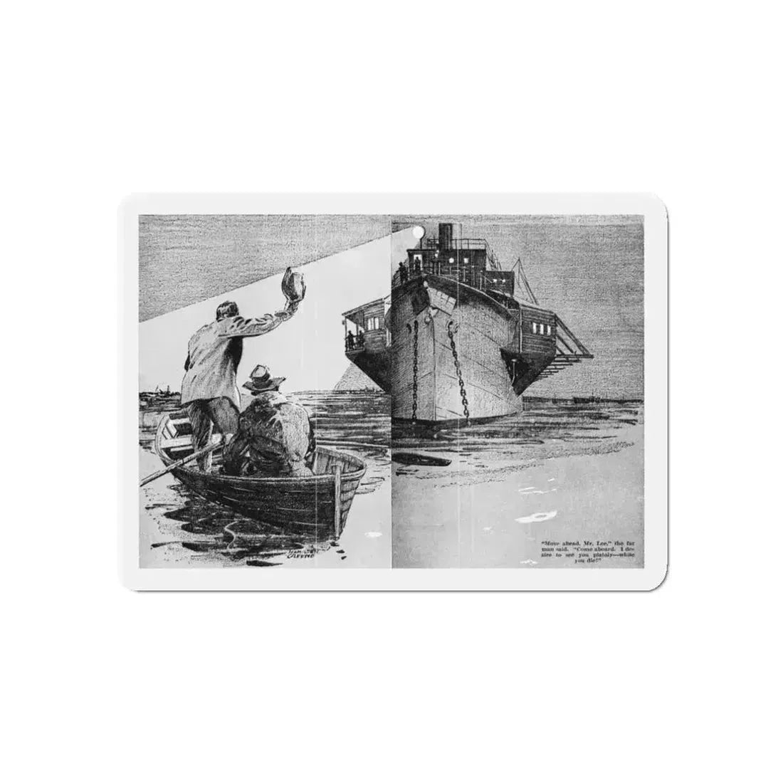 Gold Blood, Blue Book Magazine, June 1940 (Magazine Illustration) Refrigerator Magnet 3 Inch Die-Cut - The Sticker Space