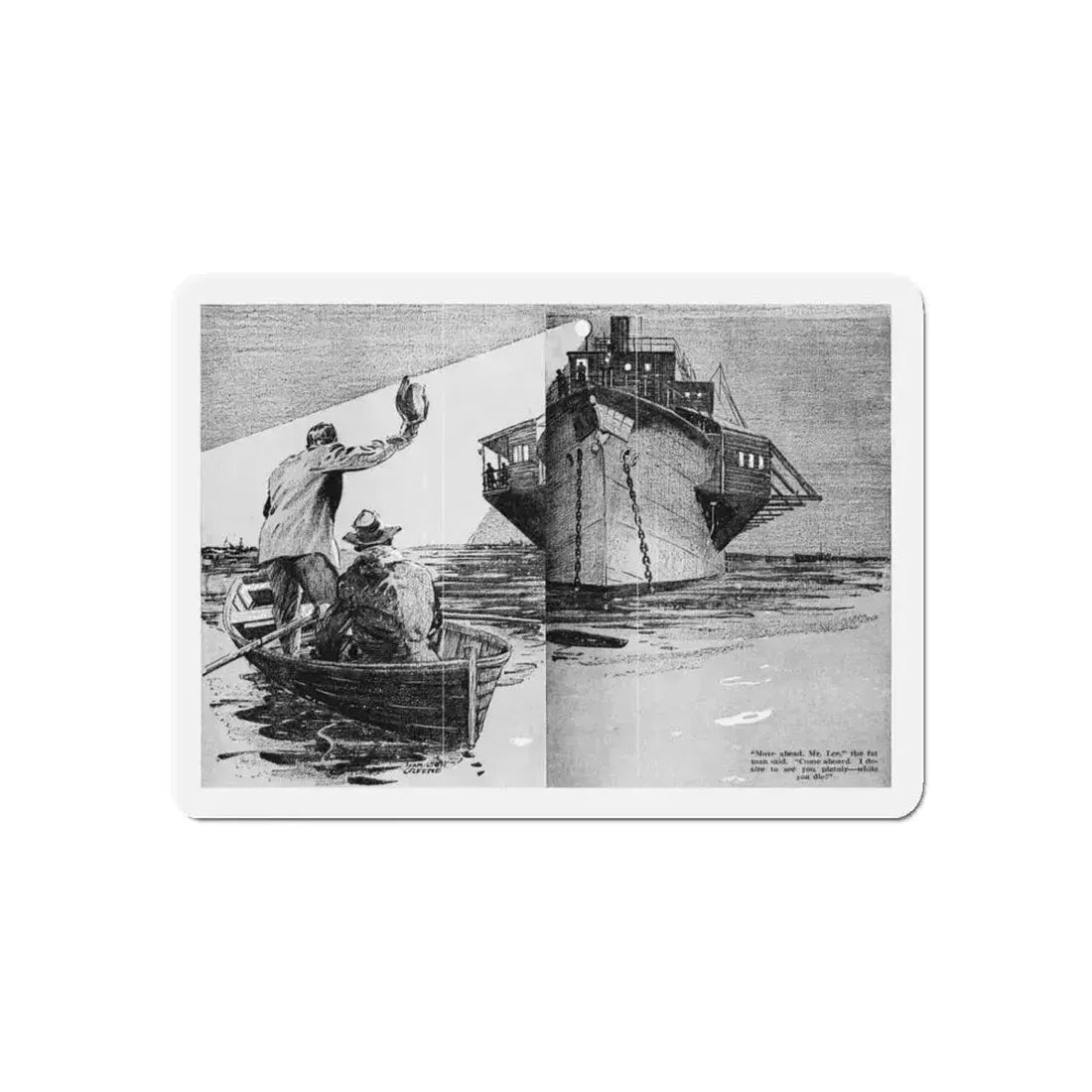 Gold Blood, Blue Book Magazine, June 1940 (Magazine Illustration) Refrigerator Magnet 4 Inch Die-Cut - The Sticker Space