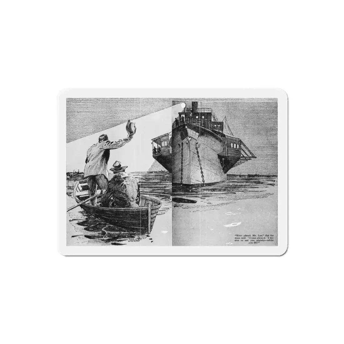 Gold Blood, Blue Book Magazine, June 1940 (Magazine Illustration) Refrigerator Magnet 6 Inch Die-Cut - The Sticker Space