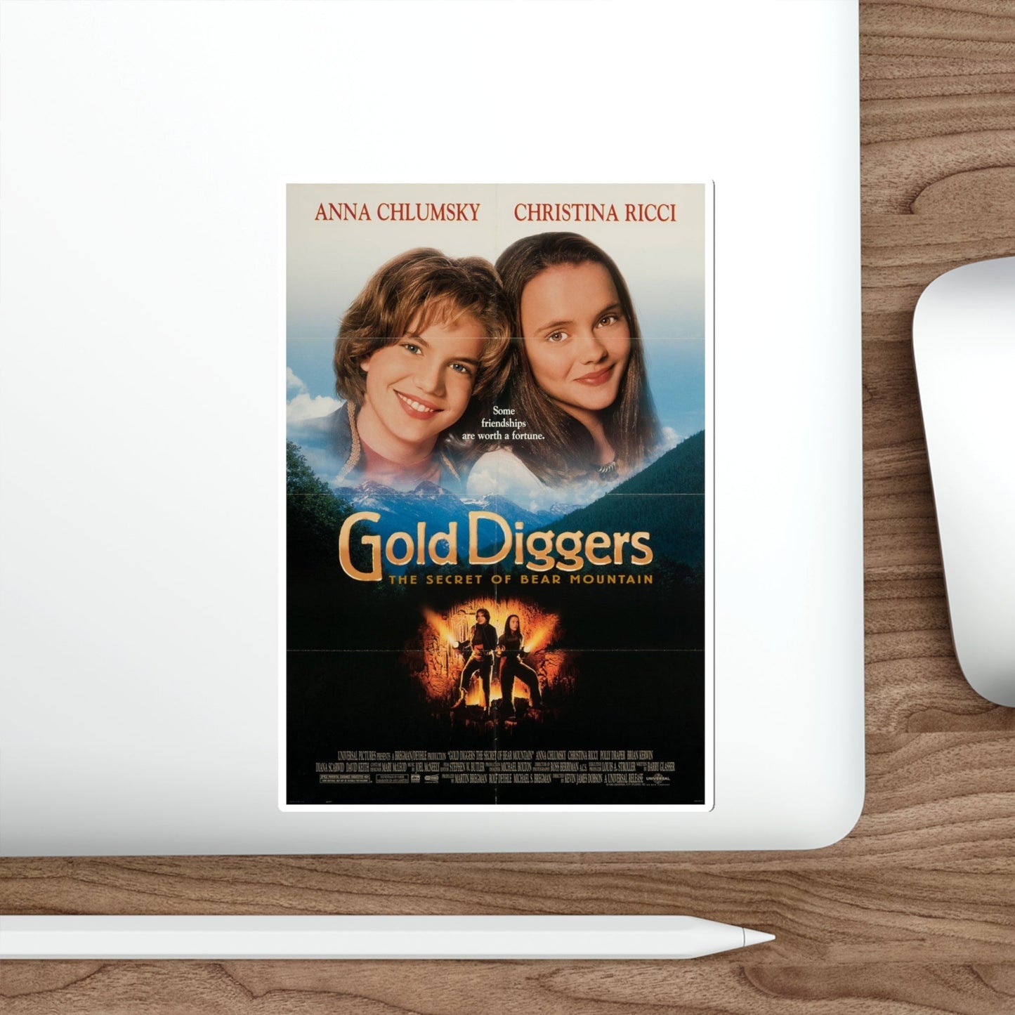 Gold Diggers The Secret Of Bear Mountain 1995 Movie Poster STICKER Vinyl Die-Cut Decal-The Sticker Space