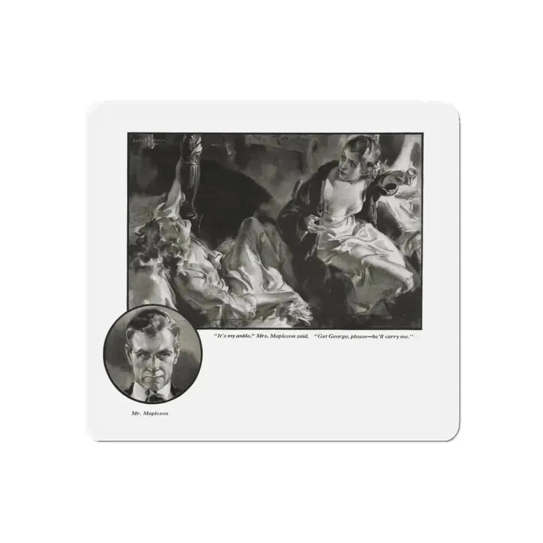 Gold Gream, Redbook, December 1933 (Magazine Illustration) Refrigerator Magnet 4 Inch Die-Cut - The Sticker Space