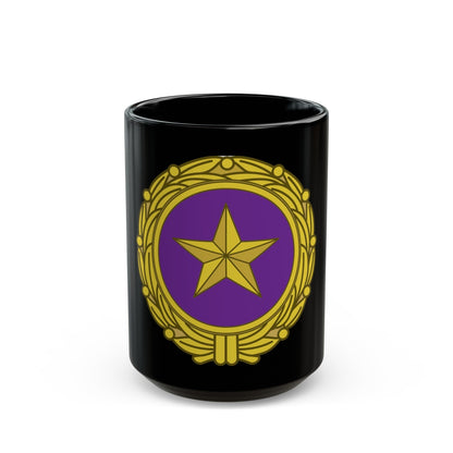 Gold Star Lapel (U.S. Army) Black Coffee Mug-15oz-The Sticker Space