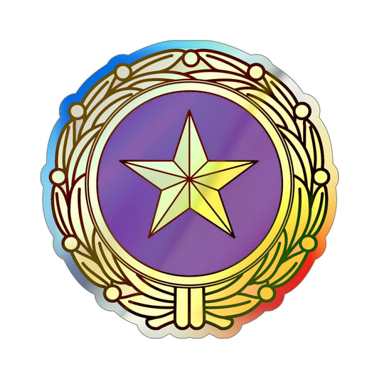 Gold Star Lapel (U.S. Army) Holographic STICKER Die-Cut Vinyl Decal-6 Inch-The Sticker Space