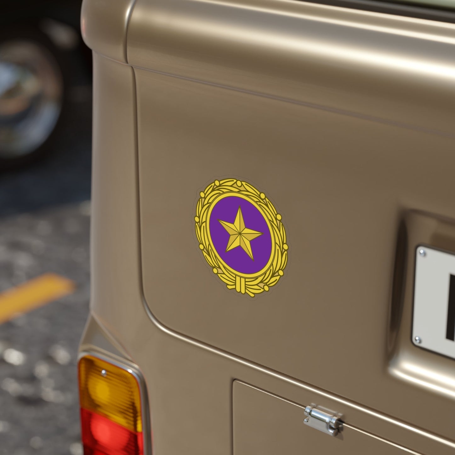 Gold Star Lapel (U.S. Army) REVERSE PRINT Transparent STICKER-The Sticker Space