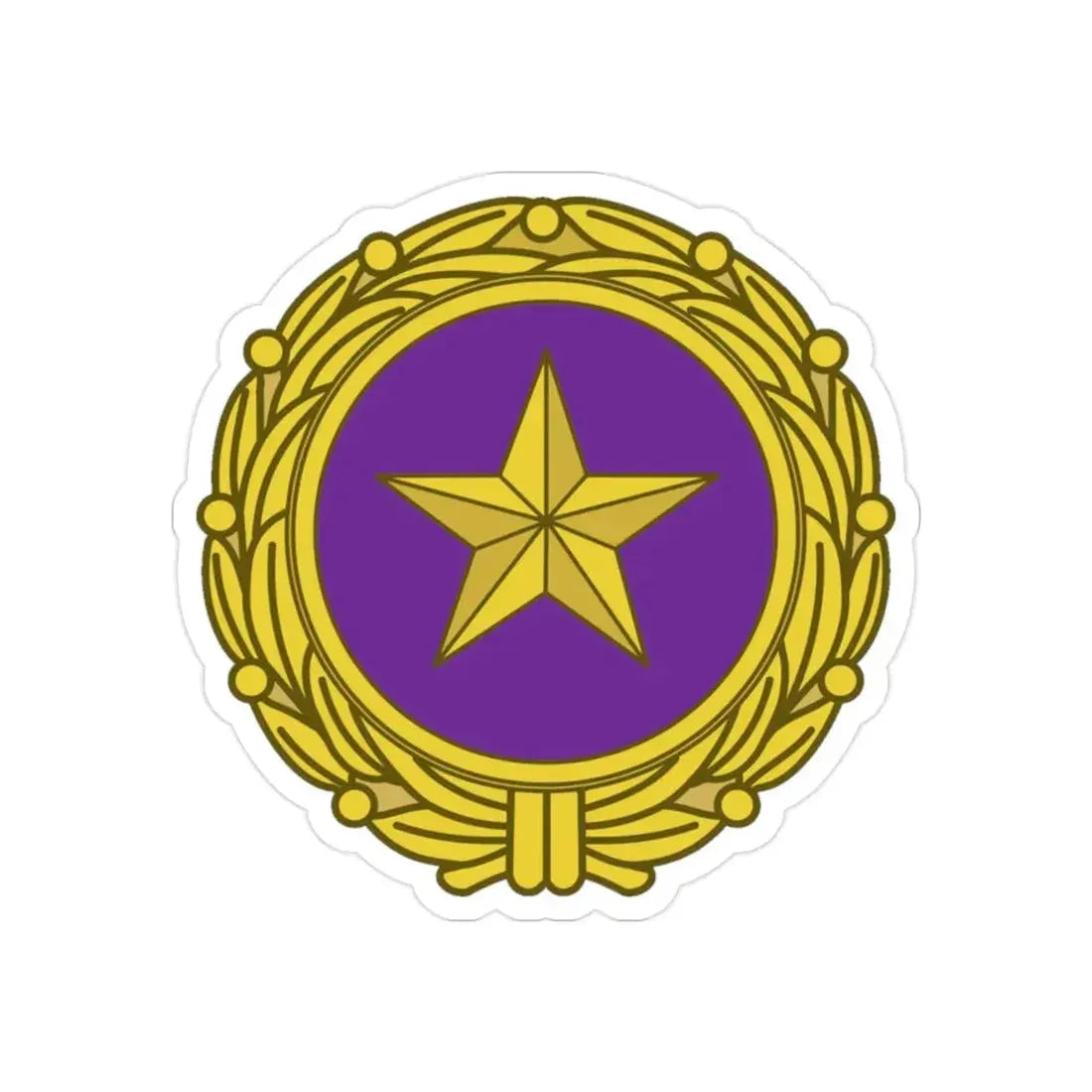 Gold Star Lapel (U.S. Army) REVERSE PRINT Transparent Die-Cut STICKER 2 Inch Die-Cut Transparent - The Sticker Space