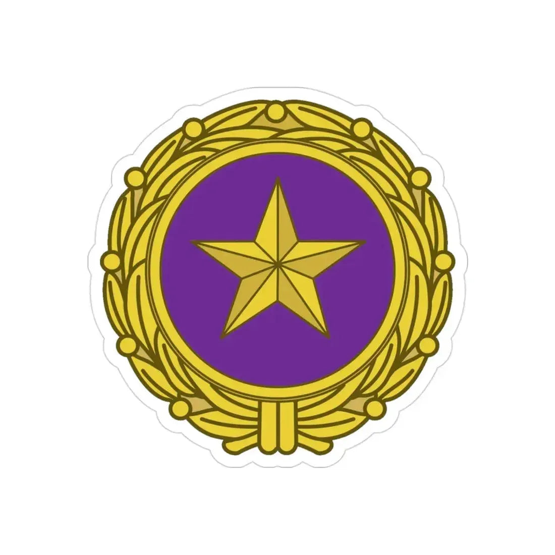 Gold Star Lapel (U.S. Army) REVERSE PRINT Transparent Die-Cut STICKER 3 Inch Die-Cut Transparent - The Sticker Space