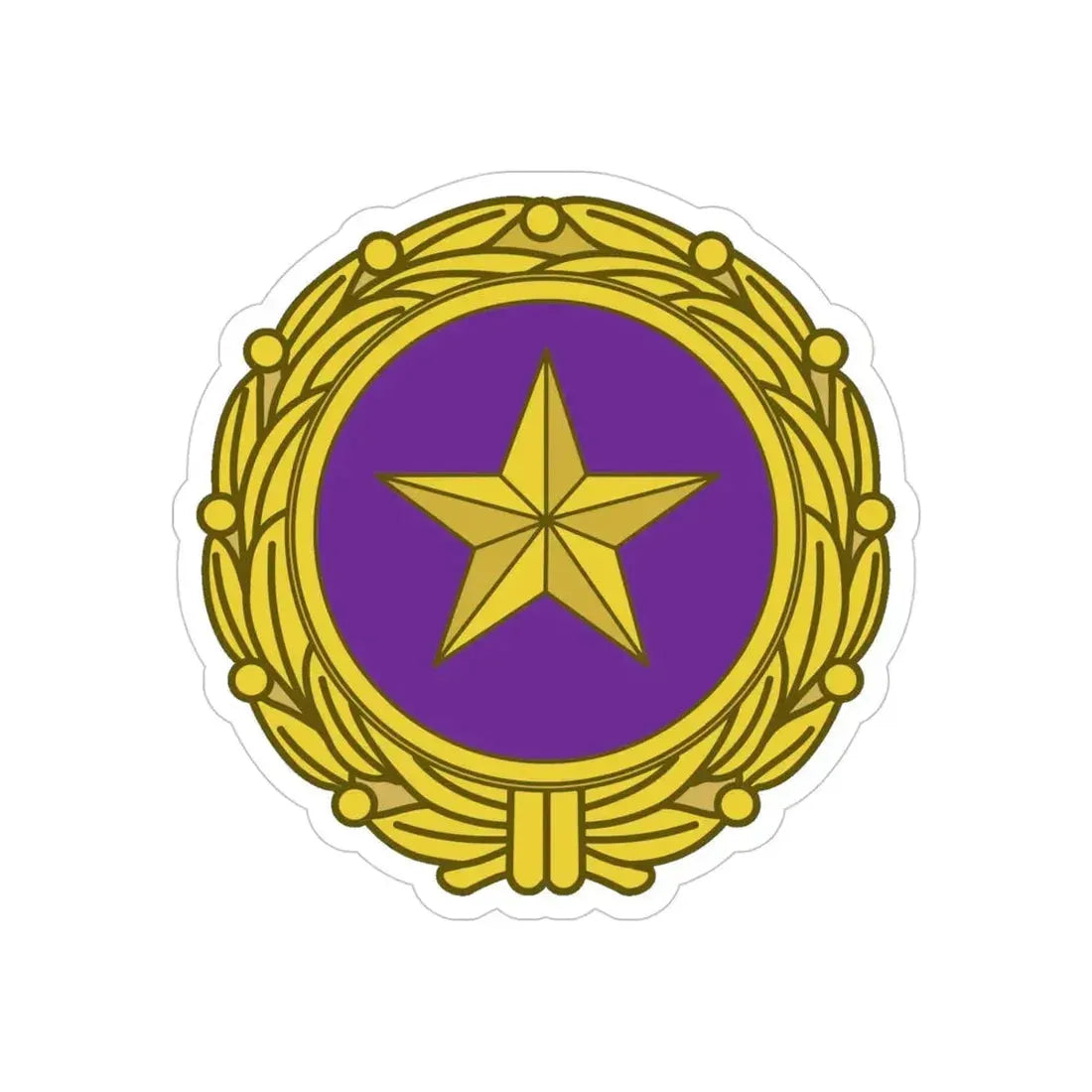 Gold Star Lapel (U.S. Army) REVERSE PRINT Transparent Die-Cut STICKER 4 Inch Die-Cut Transparent - The Sticker Space