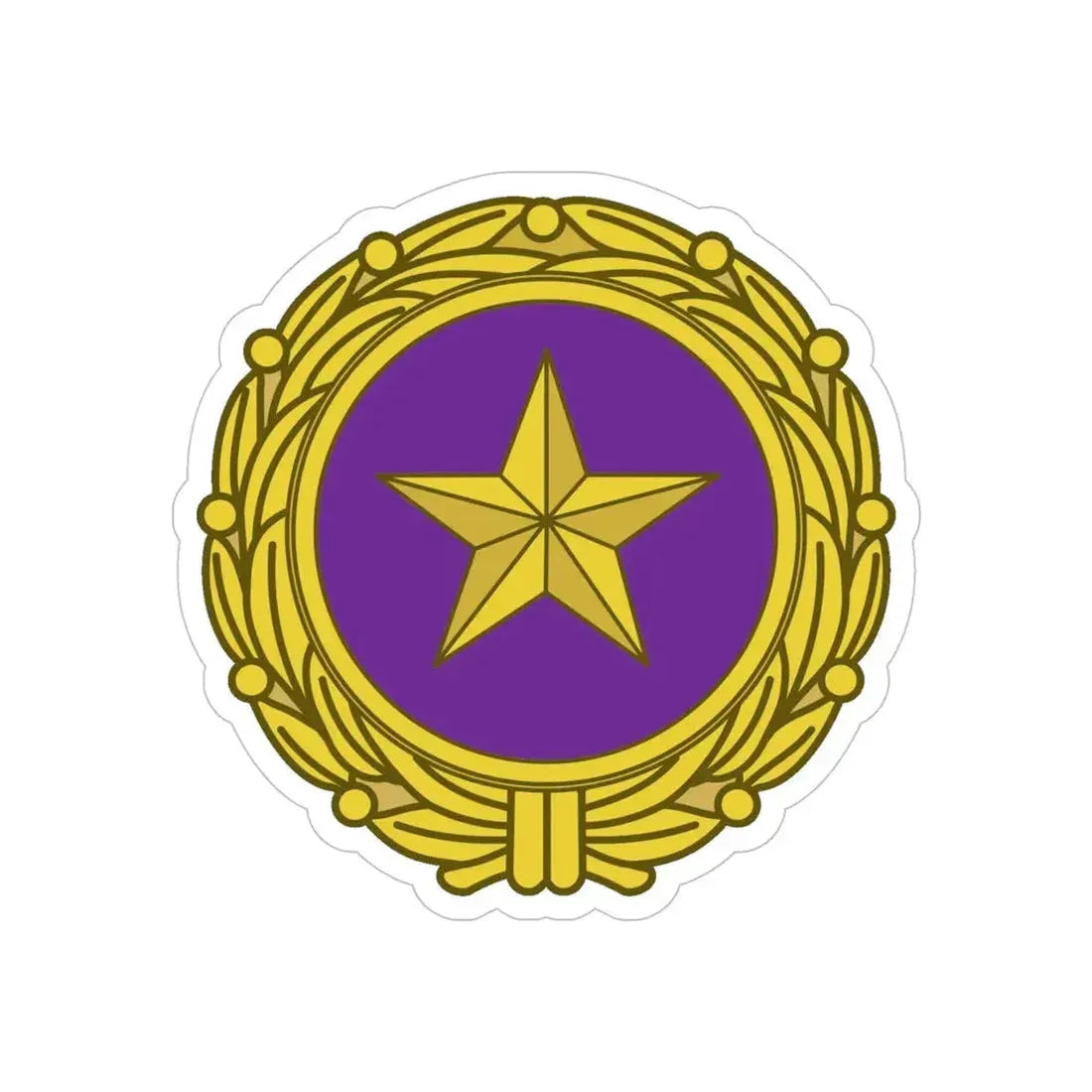 Gold Star Lapel (U.S. Army) REVERSE PRINT Transparent Die-Cut STICKER 5 Inch Die-Cut Transparent - The Sticker Space