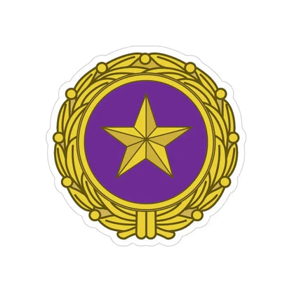 Gold Star Lapel (U.S. Army) REVERSE PRINT Transparent Die-Cut STICKER 5 Inch Die-Cut Transparent - The Sticker Space