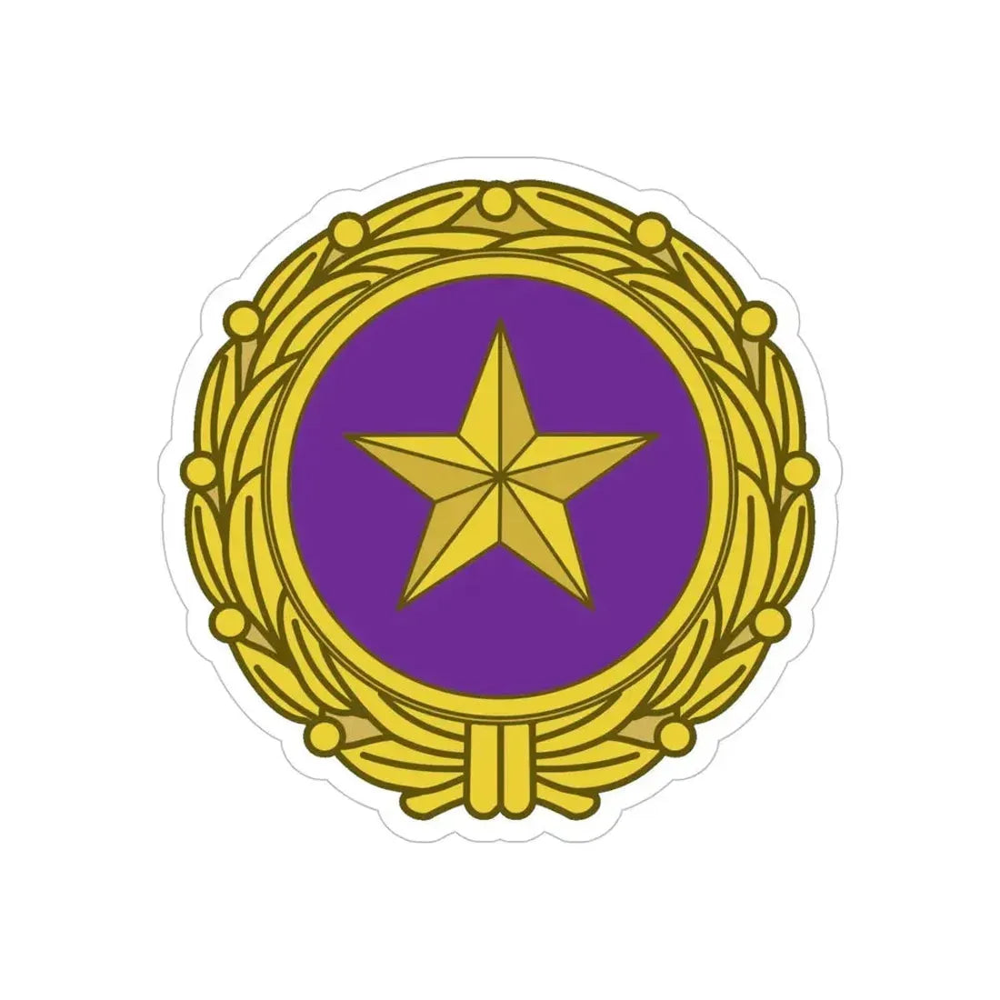 Gold Star Lapel (U.S. Army) REVERSE PRINT Transparent Die-Cut STICKER 6 Inch Die-Cut Transparent - The Sticker Space
