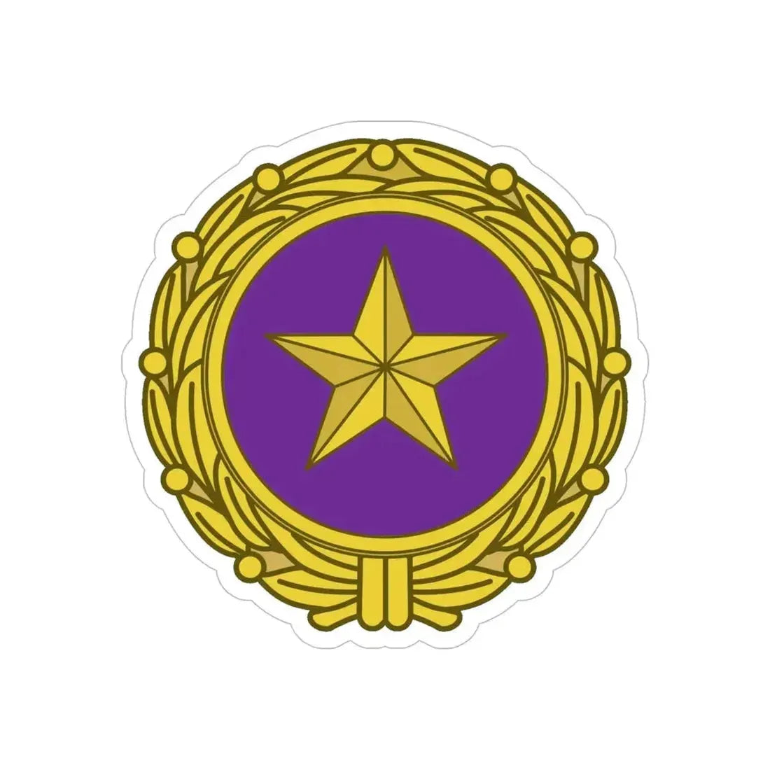 Gold Star Lapel (U.S. Army) REVERSE PRINT Transparent Die-Cut STICKER - The Sticker Space