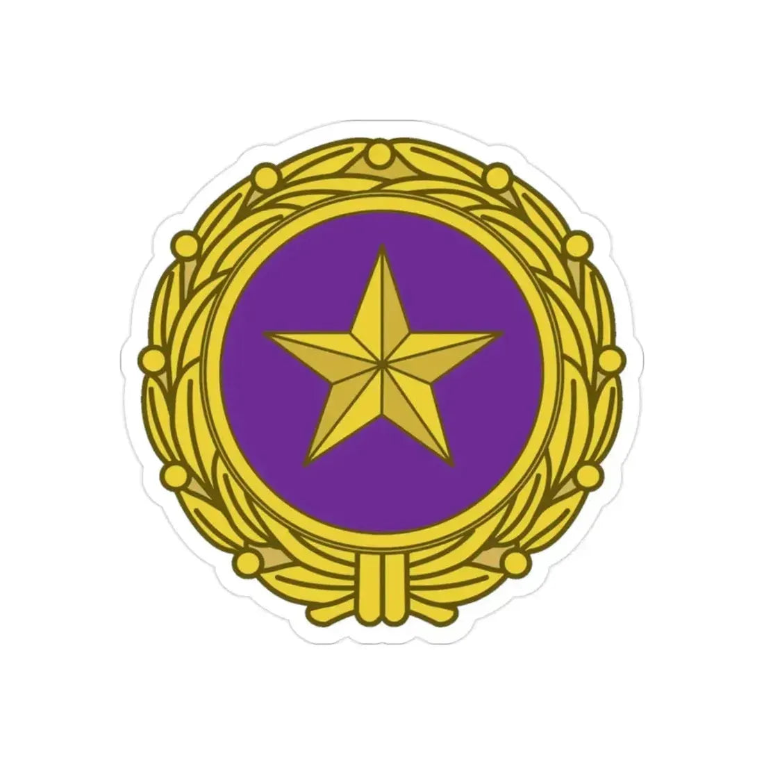 Gold Star Lapel (U.S. Army) REVERSE PRINT Transparent Die-Cut STICKER - The Sticker Space