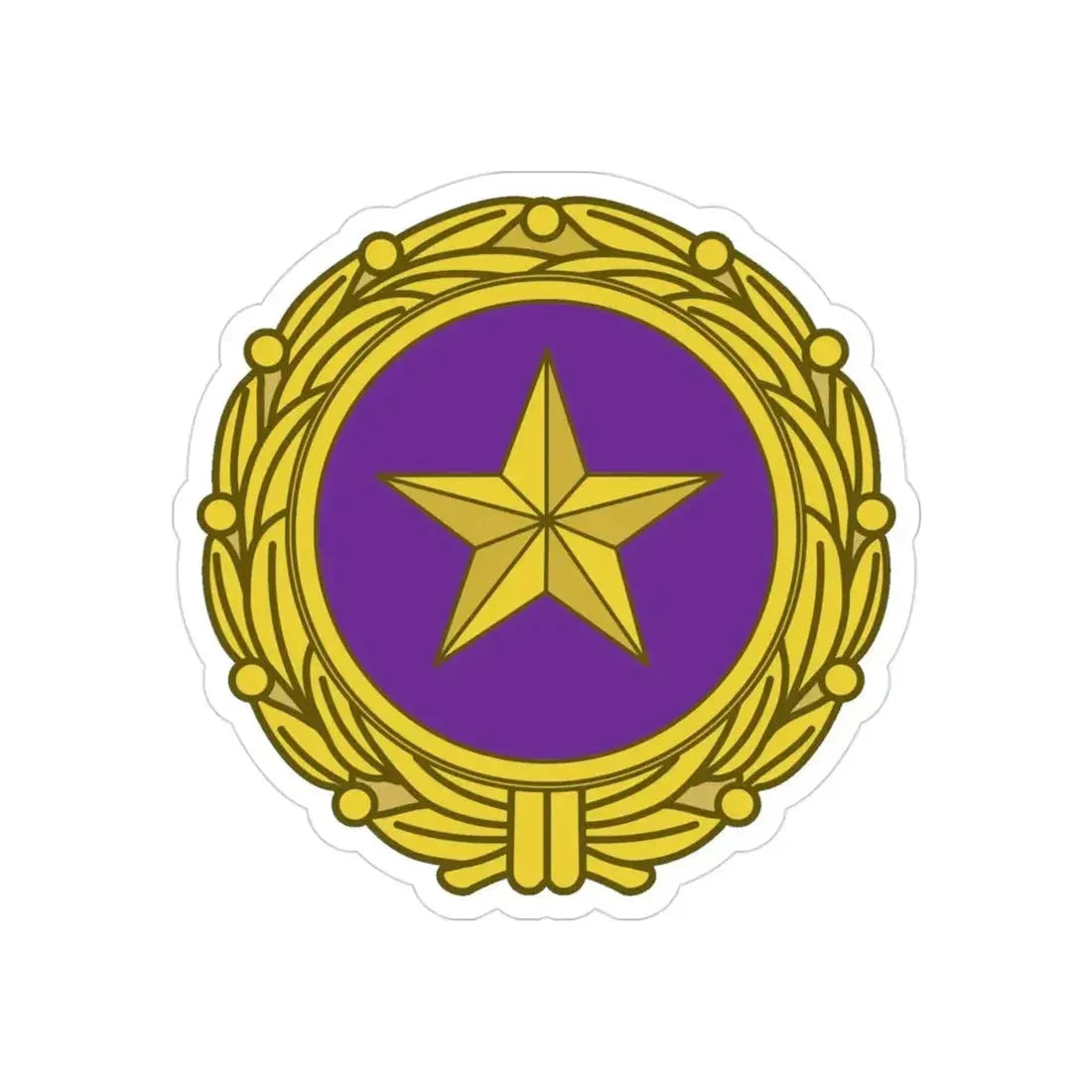 Gold Star Lapel (U.S. Army) REVERSE PRINT Transparent Die-Cut STICKER - The Sticker Space