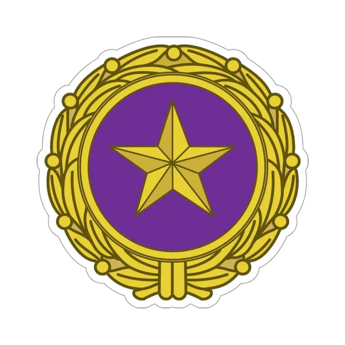 Gold Star Lapel (U.S. Army) STICKER Vinyl Die-Cut Decal 4 Inch - The Sticker Space
