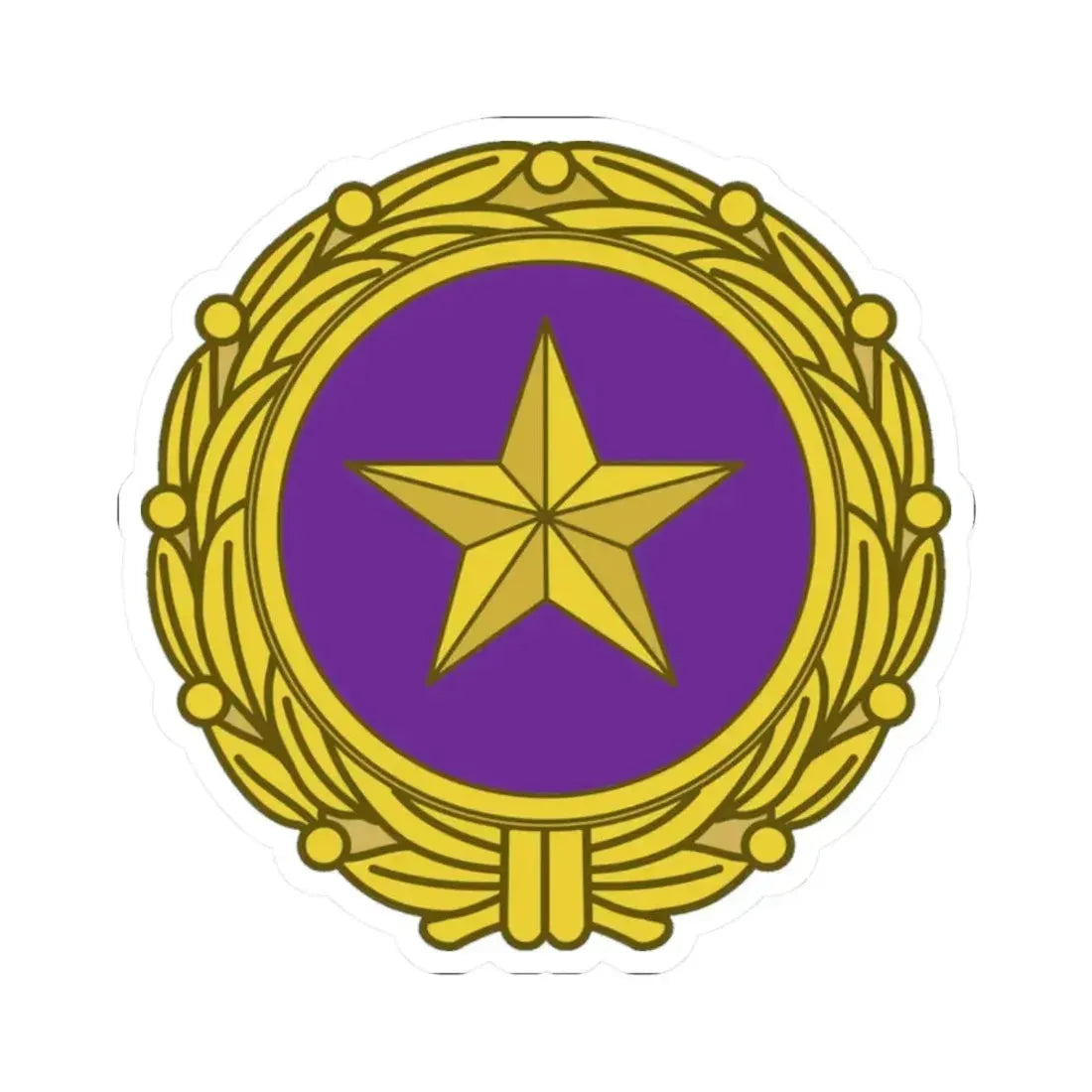 Gold Star Lapel (U.S. Army) STICKER Vinyl Kiss-Cut Decal 2 Inch White - The Sticker Space