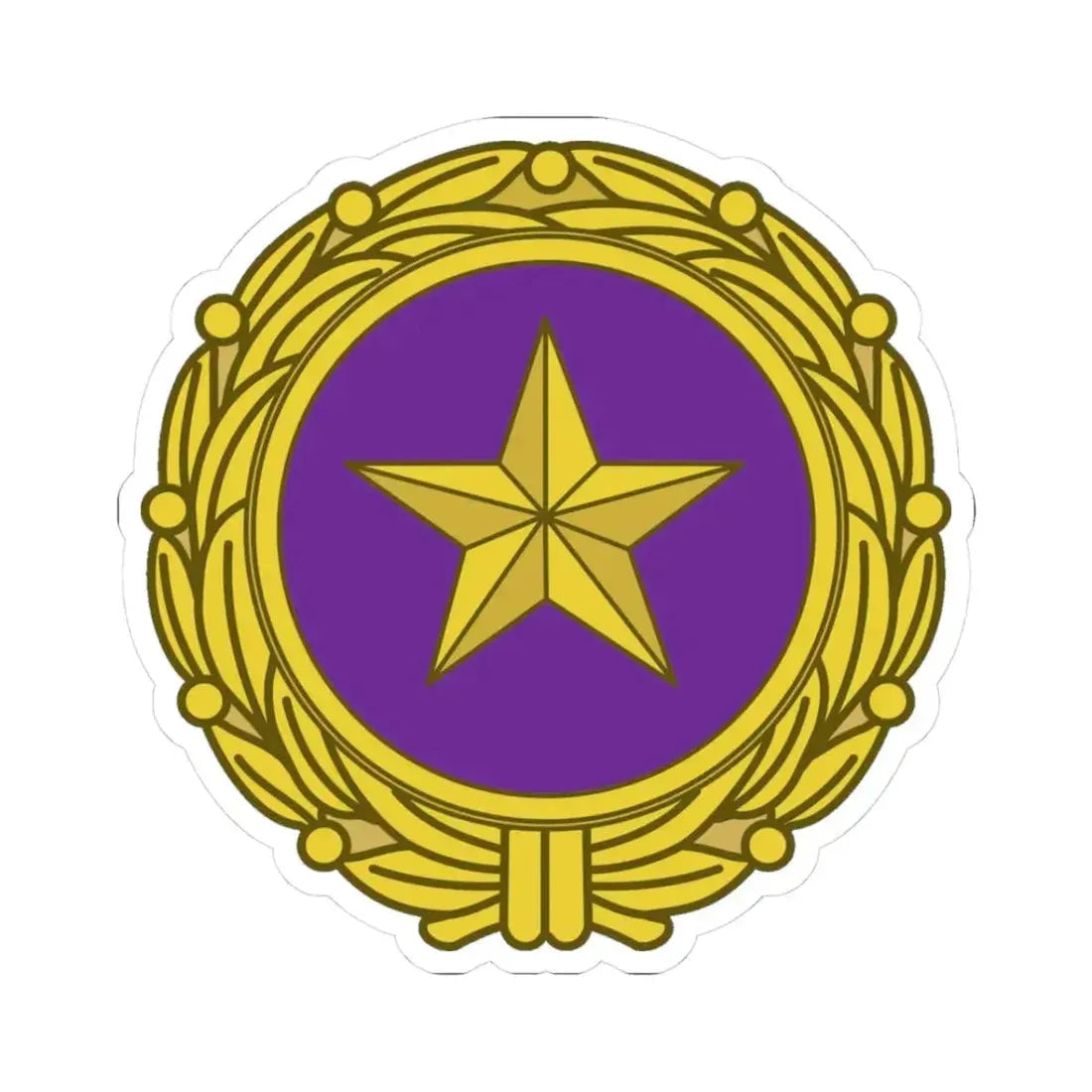 Gold Star Lapel (U.S. Army) STICKER Vinyl Kiss-Cut Decal 3 Inch White - The Sticker Space