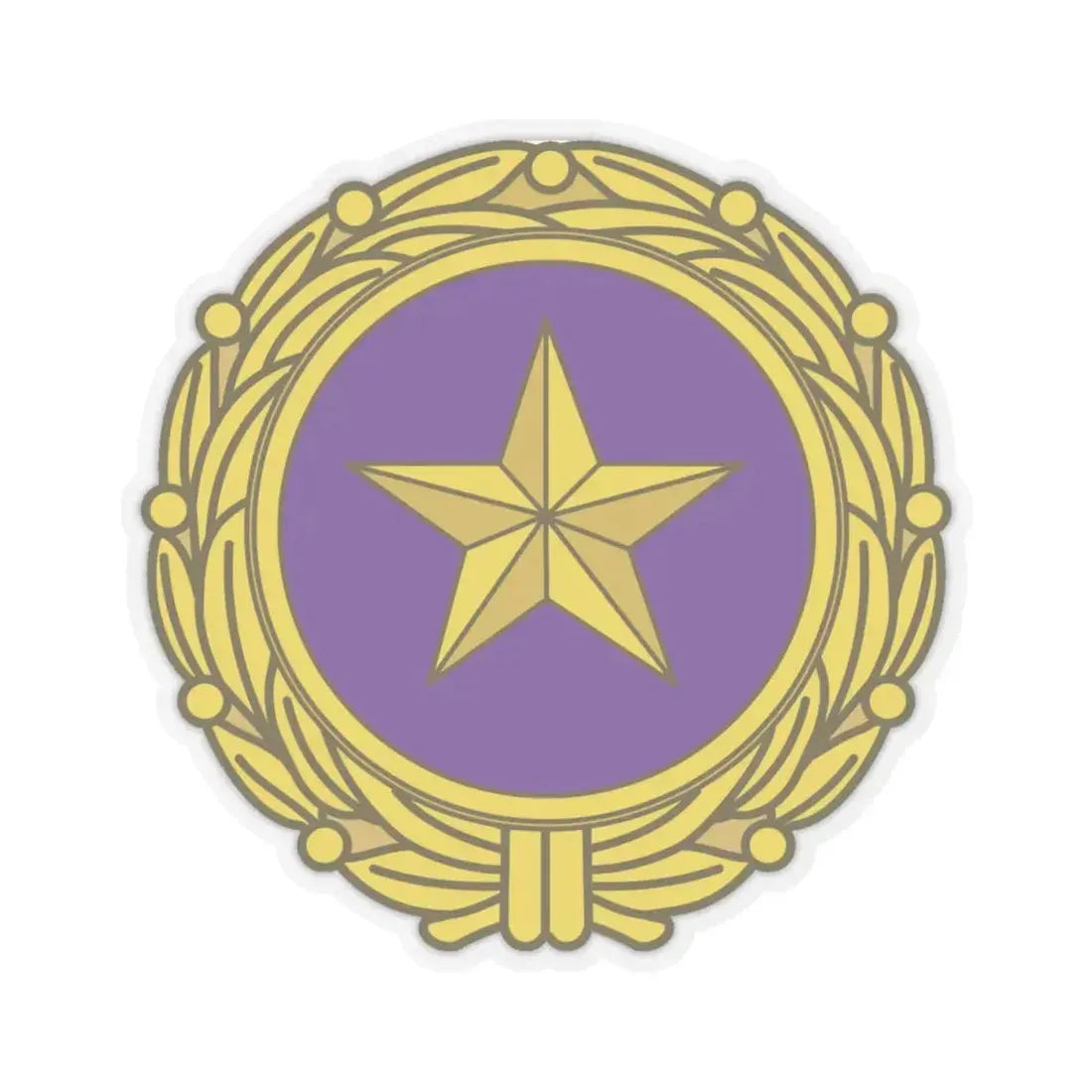 Gold Star Lapel (U.S. Army) STICKER Vinyl Kiss-Cut Decal 4 Inch Transparent - The Sticker Space
