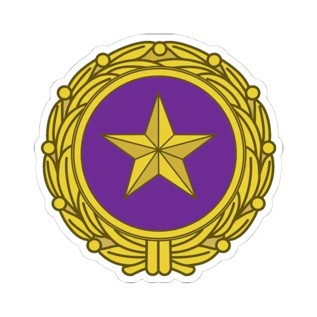 Gold Star Lapel (U.S. Army) STICKER Vinyl Kiss-Cut Decal 4 Inch White - The Sticker Space