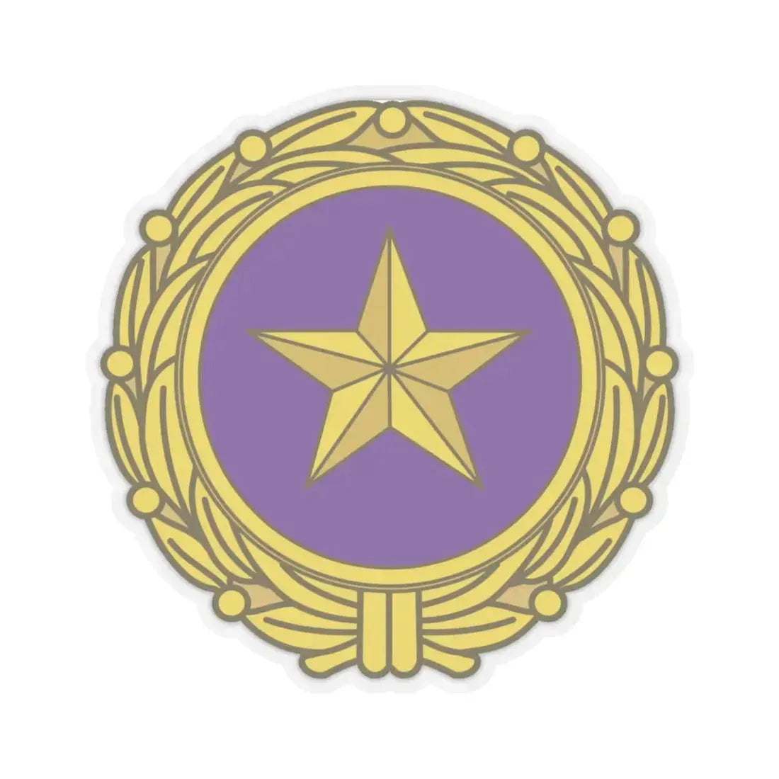 Gold Star Lapel (U.S. Army) STICKER Vinyl Kiss-Cut Decal 6 Inch Transparent - The Sticker Space