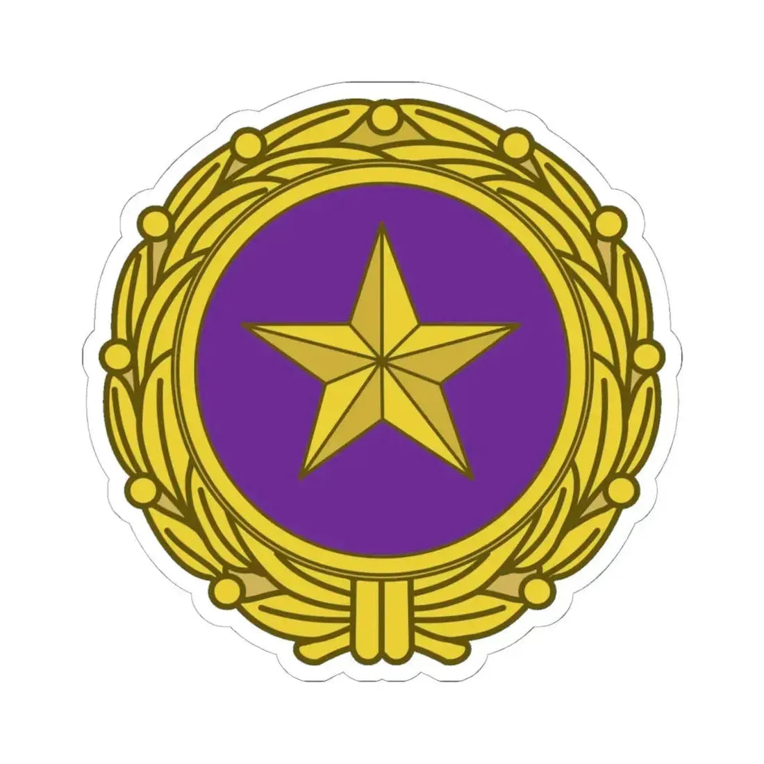 Gold Star Lapel (U.S. Army) STICKER Vinyl Kiss-Cut Decal 6 Inch White - The Sticker Space
