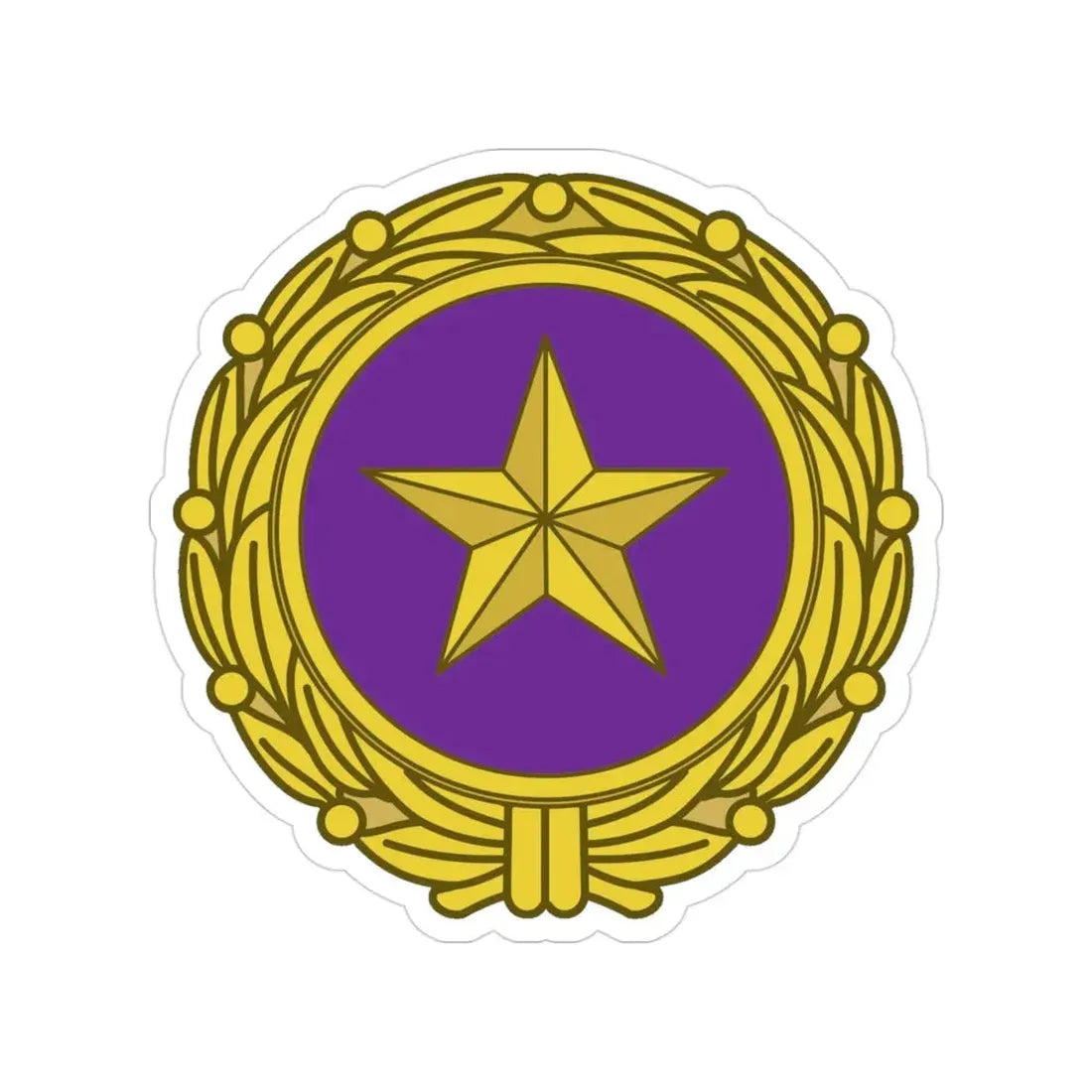 Gold Star Lapel (U.S. Army) Transparent STICKER Die-Cut Vinyl Decal 3 Inch - The Sticker Space