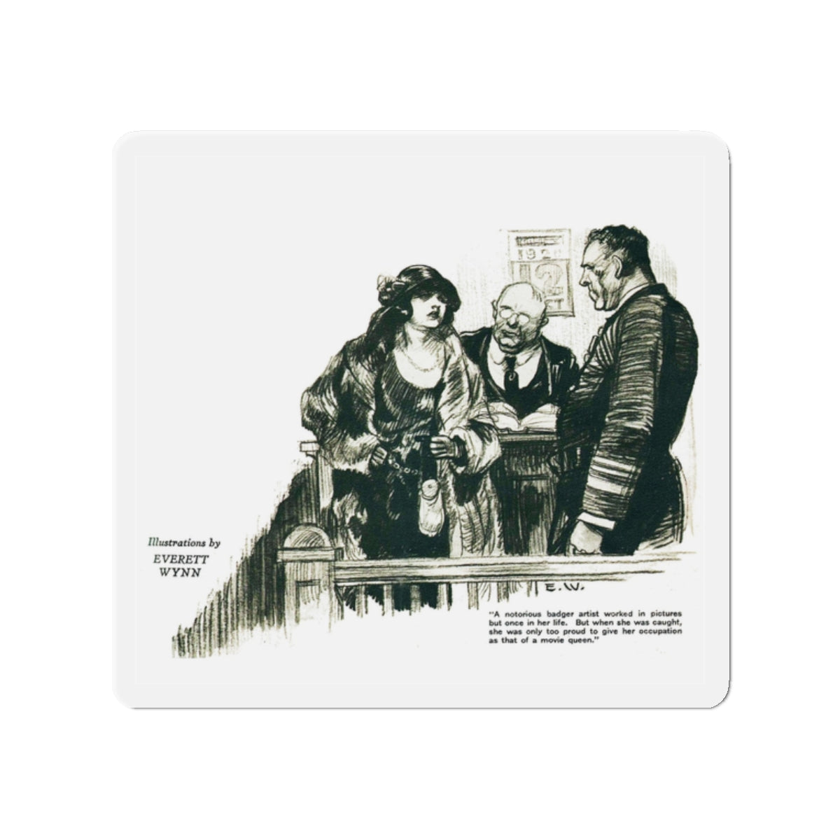 Golddiggers of Hollywood (1), Screenland, April 1922 (Magazine Illustration) Refrigerator Magnet-2" x 2"-The Sticker Space