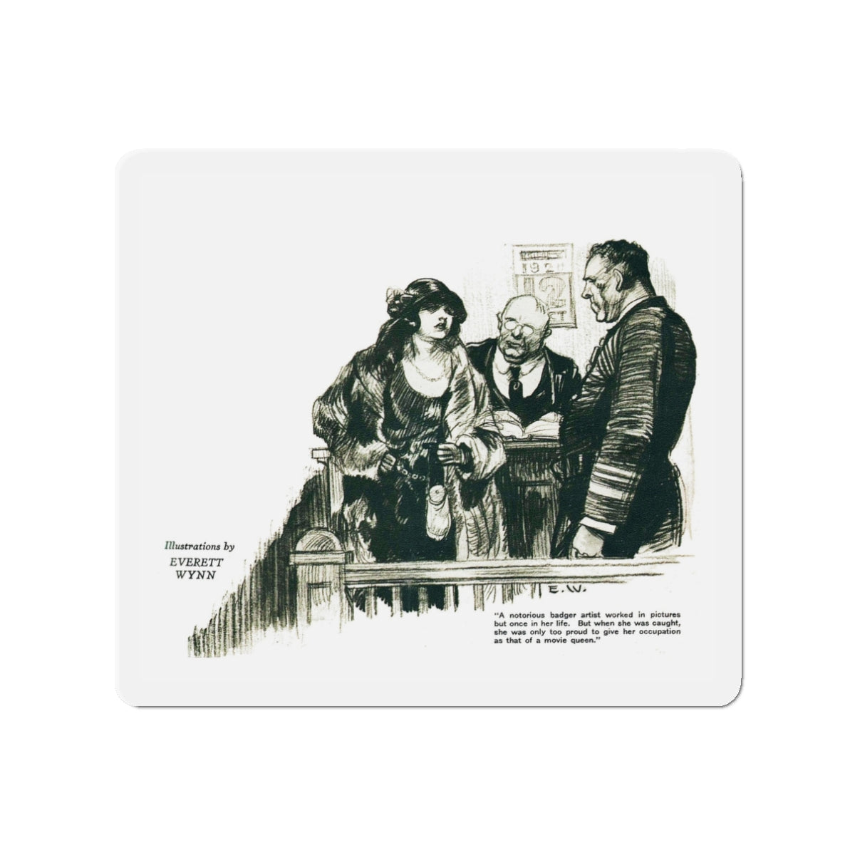 Golddiggers of Hollywood (1), Screenland, April 1922 (Magazine Illustration) Refrigerator Magnet-3" x 3"-The Sticker Space