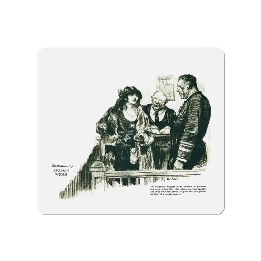 Golddiggers of Hollywood (1), Screenland, April 1922 (Magazine Illustration) Refrigerator Magnet 4 Inch Die-Cut - The Sticker Space