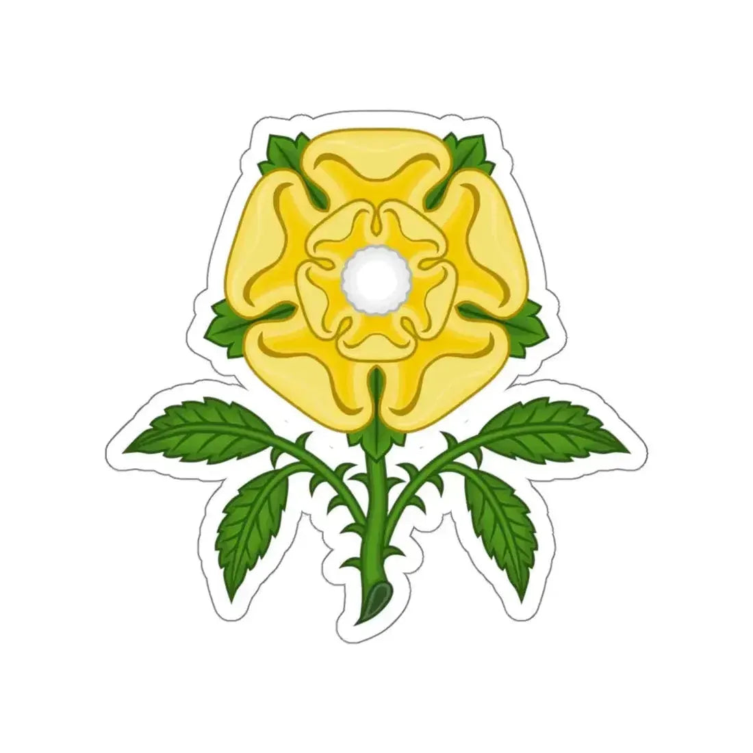 Golden Rose Badge STICKER Vinyl Die-Cut Decal - The Sticker Space
