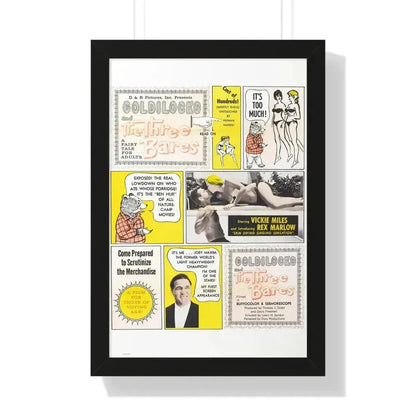 GOLDILOCKS AND THE THREE BARES 1963 - Framed Movie Poster 16″ x 24″ Black - The Sticker Space