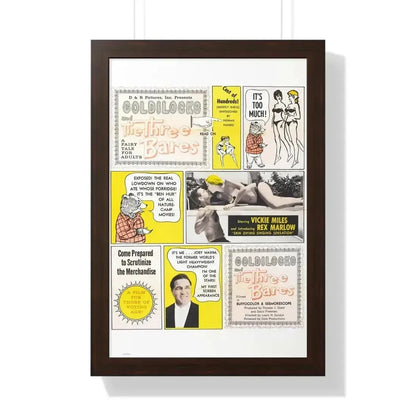 GOLDILOCKS AND THE THREE BARES 1963 - Framed Movie Poster 16″ x 24″ Walnut - The Sticker Space
