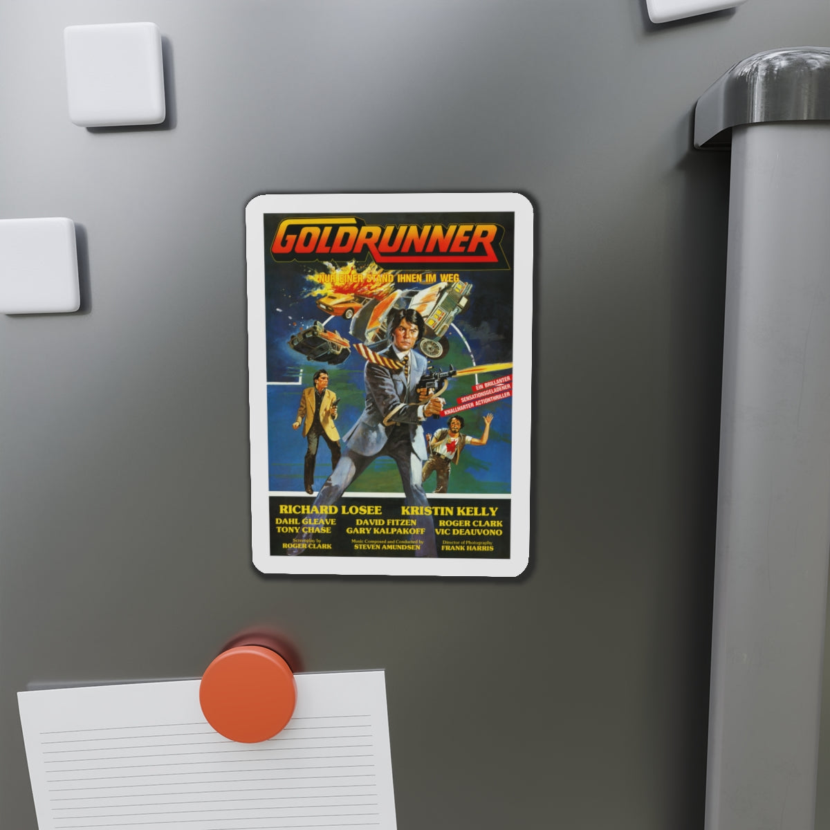 GOLDRUNNER 1980 Movie Poster - Die-Cut Magnet-The Sticker Space