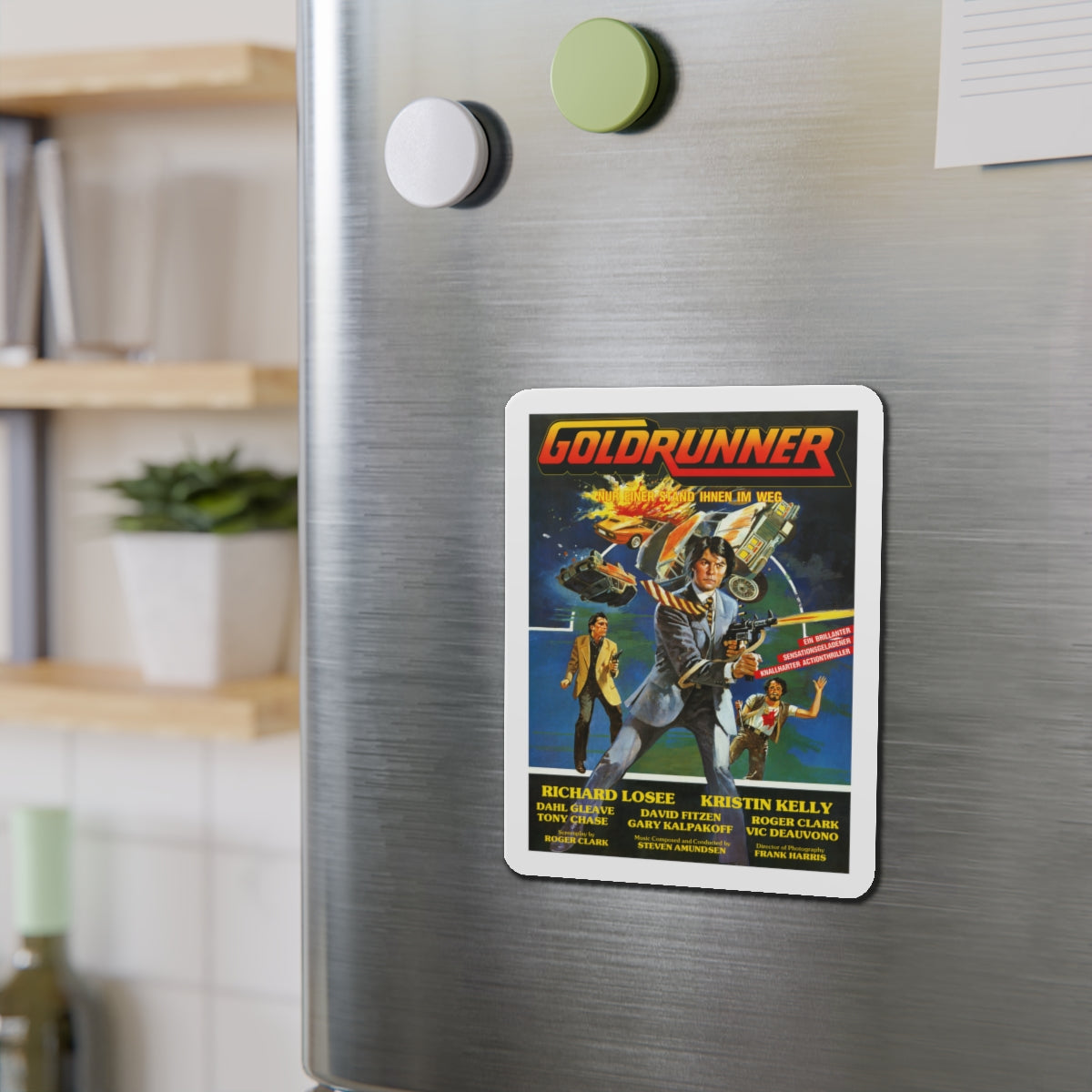 GOLDRUNNER 1980 Movie Poster - Die-Cut Magnet-The Sticker Space