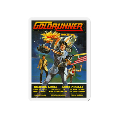 GOLDRUNNER 1980 Movie Poster - Die-Cut Magnet-5" x 5"-The Sticker Space